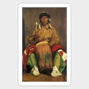 Portrait of Dieguito Roybal, San Ildefonso Pueblo by Robert Henri Sticker